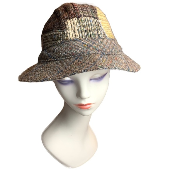 Hanna Hats Donegal Patchwork Tweed Wool Medium Unisex - Picture 3 of 12